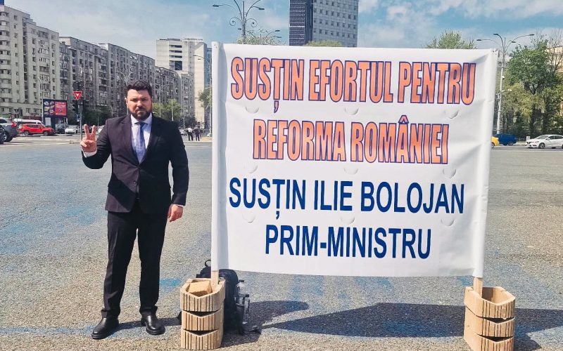 Primarul din Rădăuți, la București pentru Bolojan. Gest neașteptat în Piața Victoriei