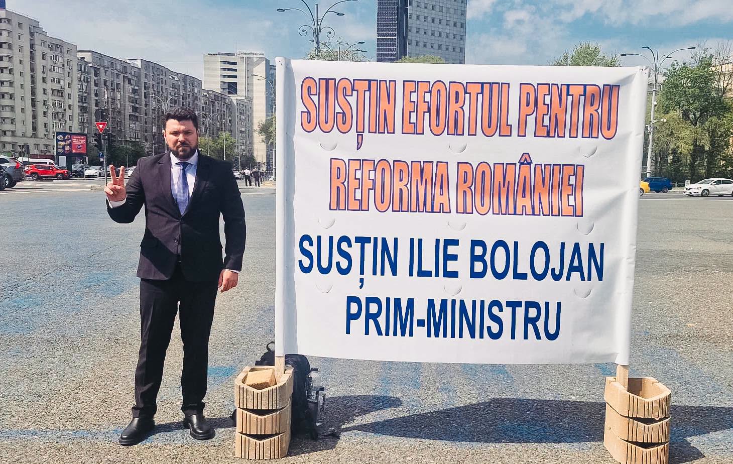 Primarul din Rădăuți, la București pentru Bolojan. Gest neașteptat în Piața Victoriei