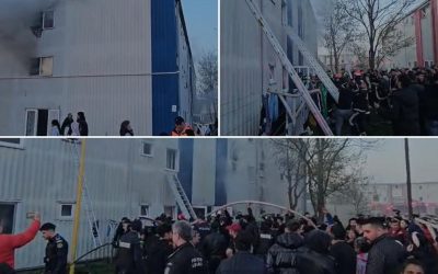 Incendiu la Constanța: 12 persoane, inclusiv 4 copii, la spital