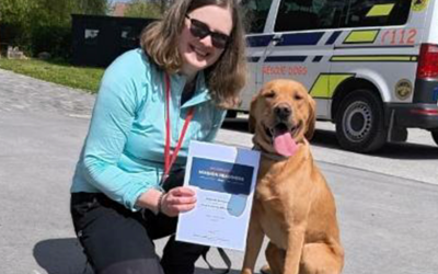 Tobi, câinele certificat pentru misiuni de salvare: România are un erou!