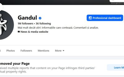 Platforma Facebook a închis pagina unui ziar important din România, lăsând publicația fără explicații și cu un impact major asupra traficului online