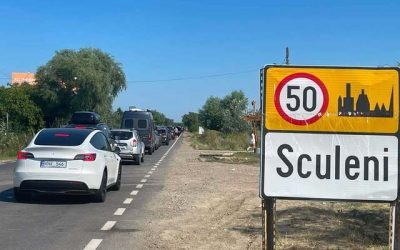 Frontiera Sculeni, blocată. Așteptare mare la intrarea în România