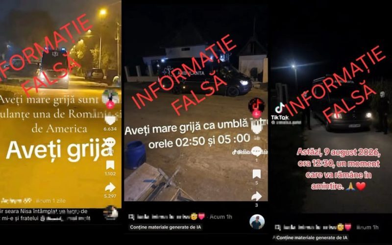Ambulanța neagră, fals: MAI dezminte zvonuri de pe TikTok