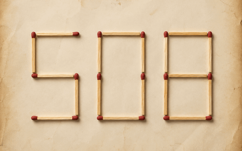 Puzzle viral: Mută un băț pentru a face 508. Ești genial?