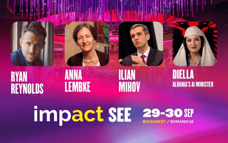 Ryan Reynolds și AI-ul-ministru, la București pentru IMPACT SEE