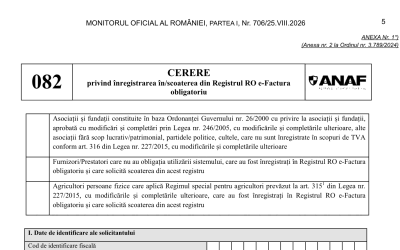 ANAF 1020/2026: RO e-Factura, ordin nou modificat