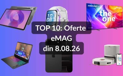 EMAG: Reduceri uriașe la tabletă, laptop gaming, TV Philips (8.08)