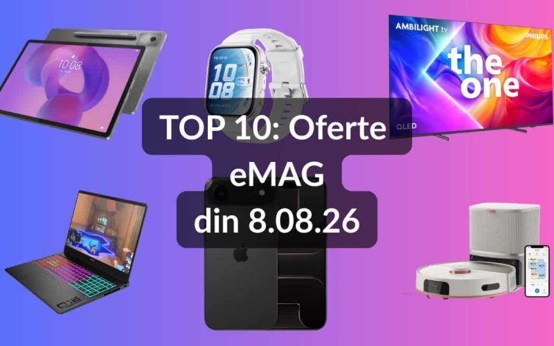EMAG: Reduceri uriașe la tabletă, laptop gaming, TV Philips (8.08)