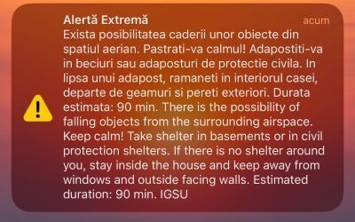 RO-ALERT în Tulcea: Al treilea mesaj în câteva ore