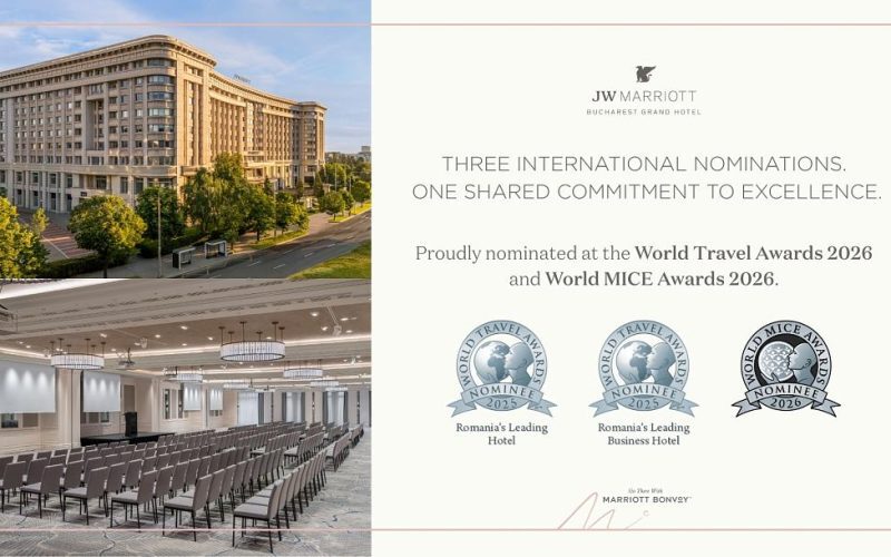JW Marriott București, nominalizat la premii mondiale de top