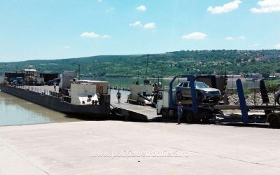 Dunărea secată blochează bacul Călărași-Ostrov