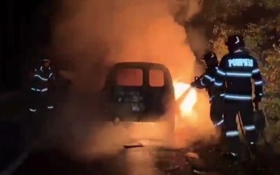 Argeș: Mașină-foc în județ. Imagini spectaculoase