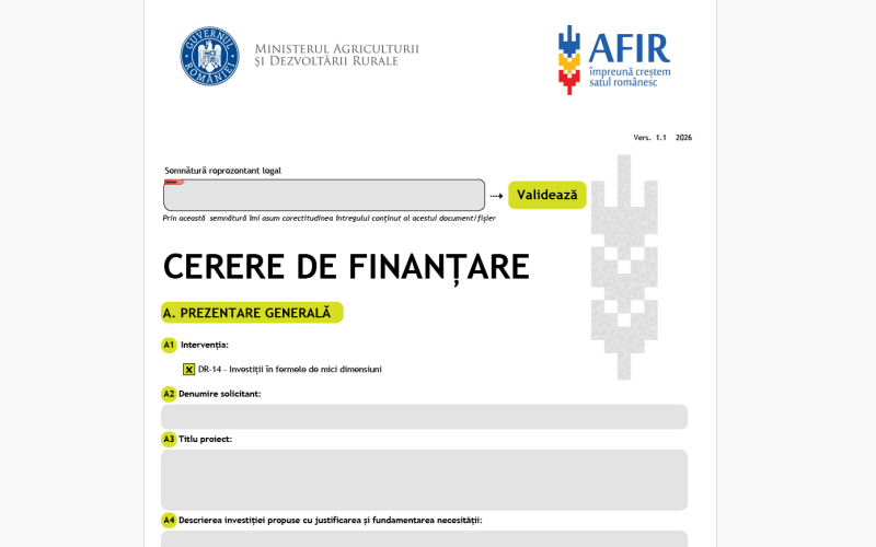 Fonduri UE pentru ferme mici: AFIR a clarificat cererea de finanțare
