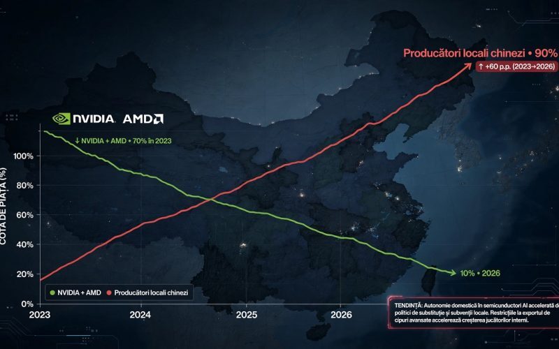 NVIDIA, AMD, groază în China: Pierderi AI de 90% în 2026