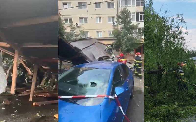VijelieLOVE: Acoperiș smuls din Sibiu, blocaj în Argeș
