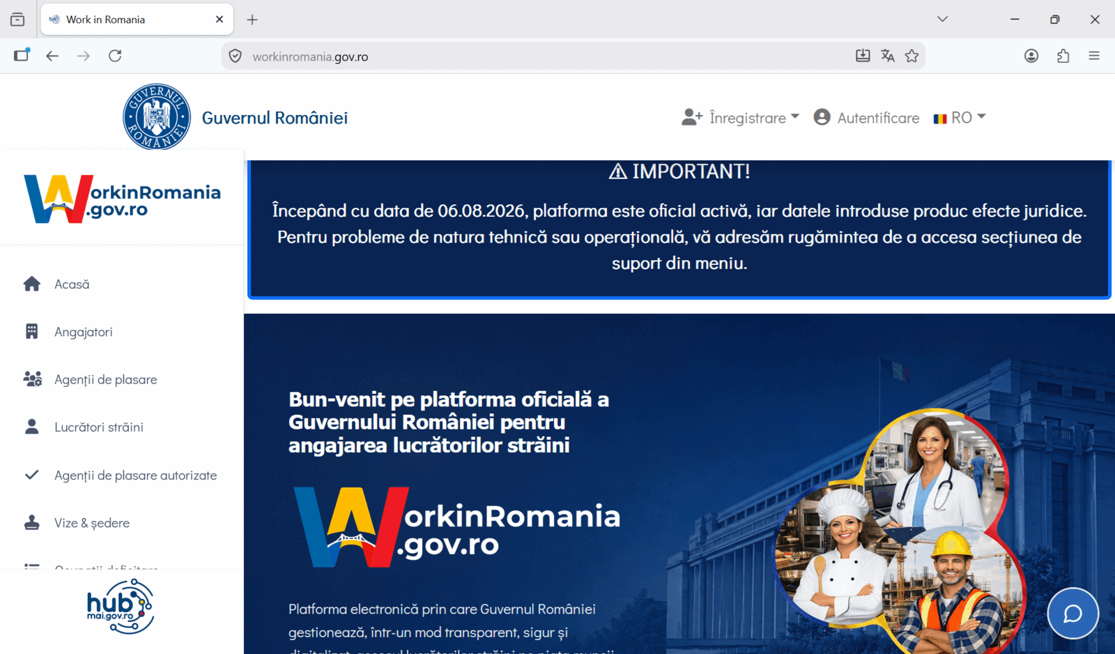 Workinromania: Platformă obligatorie pentru angajați străini non-UE