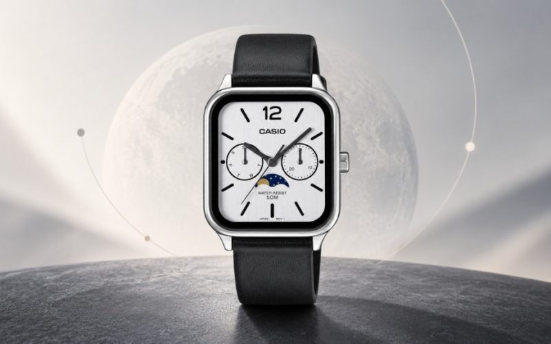 Casio: Ceas clasic, rectangular, surpriză lunară în SUA