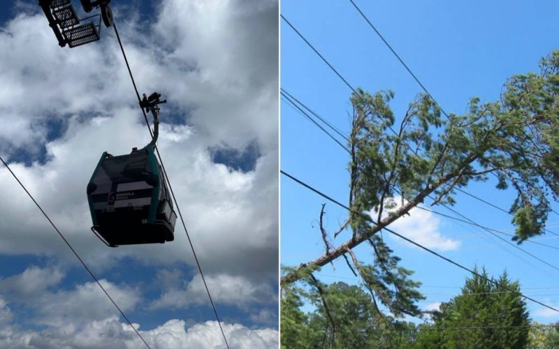 Telecabina salvează turiștii din Sinaia, gondola blocată