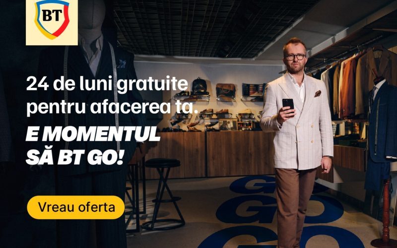 BT: 2 ani gratuit pentru firme la pachetul de cont curent