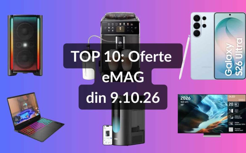 EMAG: Oferte TOP 10! TV Samsung 4K, RTX 5070, telefoane de top